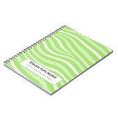 Personalized Lime Green Wave Patterned Notizblock (Linke Seite)