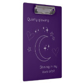 Personalized Line Art Celestial Purple Clipboard Klemmbrett (Rechts)