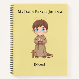 Personalized Little Boy Saint Daily Prayer Journal Notizblock