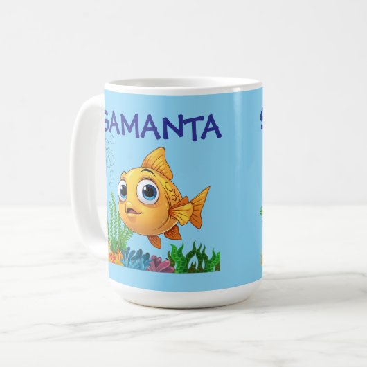 Personalized Little Fish Classic Mug Kaffeetasse (Vorderseite Links)
