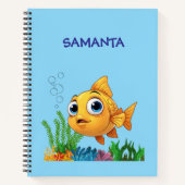 Personalized Little Fish Deluxe Spiral Notebook Notizblock (Vorderseite)