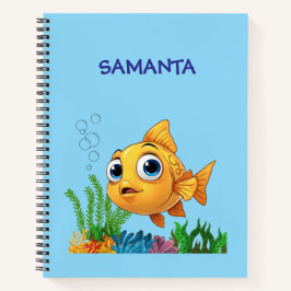 Personalized Little Fish Deluxe Spiral Notebook Notizblock