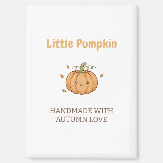 Personalized Little Pumpkin Baby Blanket Magnet (Vorderseite)