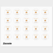 Personalized Little Pumpkin Baby Blanket Runder Aufkleber (Blatt)