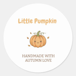 Personalized Little Pumpkin Baby Blanket Runder Aufkleber