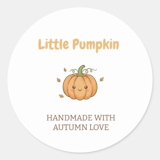 Personalized Little Pumpkin Baby Blanket Runder Aufkleber (Vorderseite)