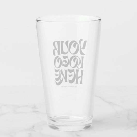Personalized Logo and Text Beer Glasses Glas (Rückseite)