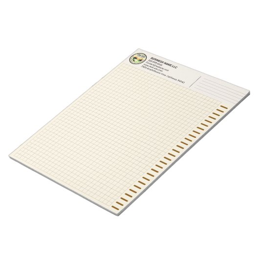 Personalized Logo, Brown Engineering Graph Paper Notizblock (angewinkelt)