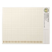 Personalized Logo, Brown Engineering Graph Paper Notizblock (Vorderseite)