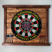 Personalized Logo & Custom Text Business Company Dartscheibe