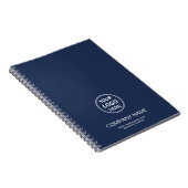 Personalized Logo Navy Blue Corporate Business Notizblock (Rechte Seite)
