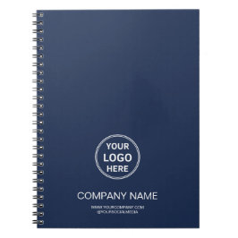 Personalized Logo Navy Blue Corporate Business Notizblock