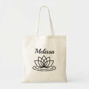 Personalized lotus flower tragetasche