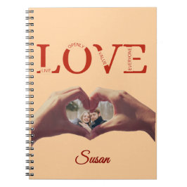 Personalized LOVE Acronym Photo Notizblock