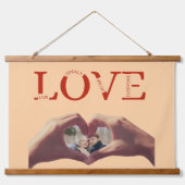 Personalized Love Acronym With photo Wandteppich Mit Holzrahmen (Vorne)