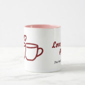 Personalized Love Brews Here Couple Coffee Mug Tasse (Zentrum)