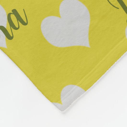 Personalized Love Heart Name Blanket Fleecedecke (Ecke)