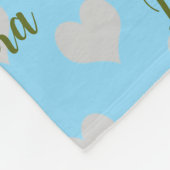 Personalized Love Heart Name Blanket Fleecedecke (Ecke)