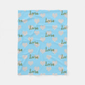 Personalized Love Heart Name Blanket Fleecedecke (Vorderseite)