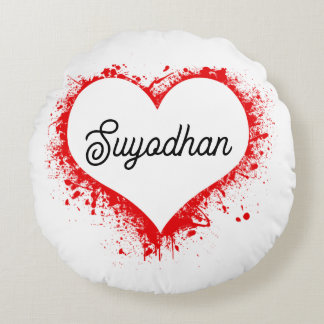 Personalized Love Heart Round Pillow  Rundes Kissen