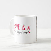 Personalized Love is a Four Legged Word Photo Kaffeetasse (Vorderseite Links)