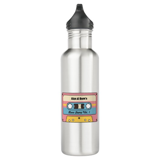Personalized Love Jams Cassette Tape – Custom Name Edelstahlflasche (Rechts)