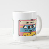 Personalized Love Jams Cassette Tape – Custom Name Jumbo-Tasse (Vorderseite Rechts)