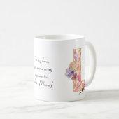 Personalized Love Message Heart Pattern Initial Kaffeetasse (VorderseiteRechts)