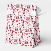 Personalized Love Potion Wine Seamless Pattern Geschenkschachtel (Rückseite)