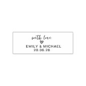 Personalized Love Script Wedding Name Stamp Permastempel (Design)