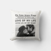 Personalized Love Story Photo Kissen (Vorderseite)