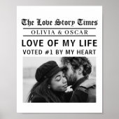 Personalized Love Story Photo | Love of My Life Poster (Vorne)