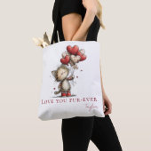 Personalized Love You Fur-Ever Cat & Balloons Tasche (Von Nahem)