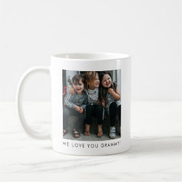 Personalized Love You GRAMMY Grandma Photo Simple Kaffeetasse