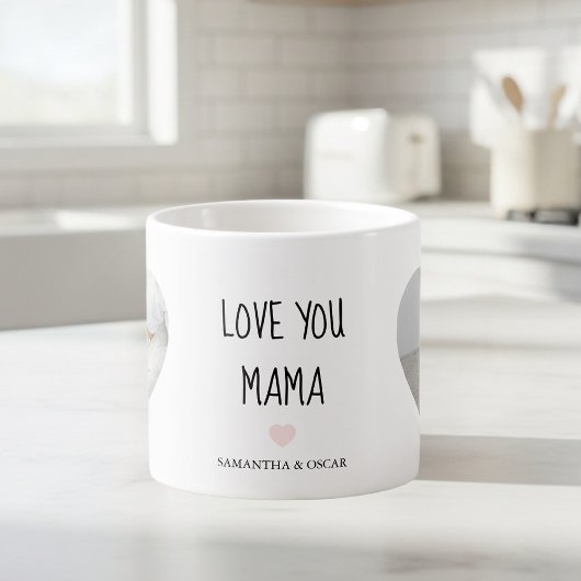 Personalized Love You Mama | Custom Photo Gift Espressotasse