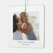 Personalized Love You Mama Photo v Keramikornament (Links)