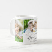 Personalized LOVE YOU MIMI Handwritten 3 Photo Kaffeetasse (Vorderseite Links)