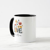 Personalized Love You Mom Floral Tasse (Vorderseite Links)