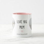 Personalized “Love You Mom” Photo | Custom Gift Tasse (Zentrum)
