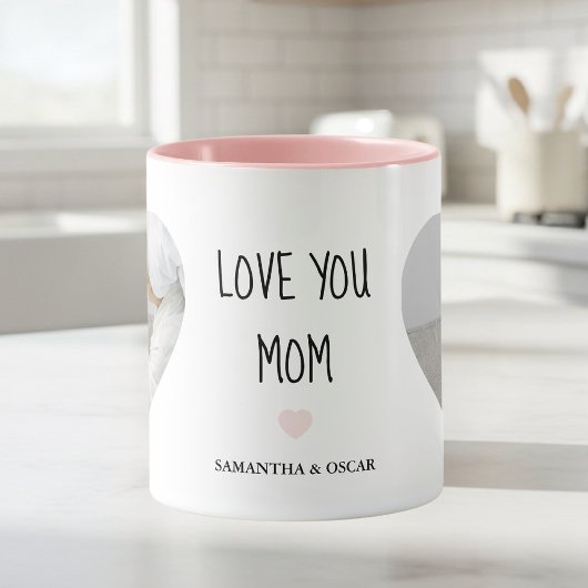 Personalized “Love You Mom” Photo | Custom Gift Tasse