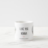 Personalized Love You Nonna | Custom Grandma Gift Espressotasse (Vorderseite)