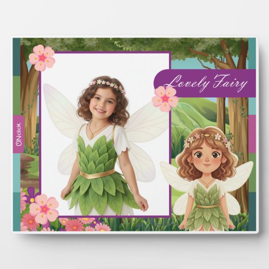 Personalized Lovely Fairy Tabletop Photo Fotoplatte (Vorderseite)