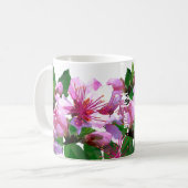 Personalized Low Poly Cherry Blossom Coffee Kaffeetasse (Vorderseite Links)
