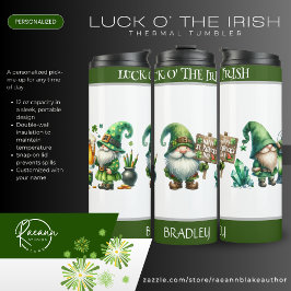 Personalized Luck O' the Irish Thermal Tumbler Thermosbecher