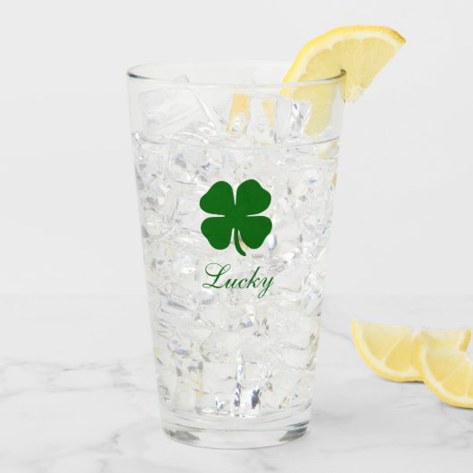 Personalized Lucky Clover Glas (Rückseite Ice)