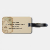 Personalized Luggage Tag | Custom Map Suitcase Gepäckanhänger (Rückseite horizontal)