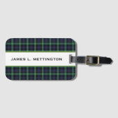PERSONALIZED LUGGAGE TAG, PLAID BORDER TAG GEPÄCKANHÄNGER (Vorderseite (Horizontal))