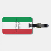 Personalized luggage tags, Italian flag Gepäckanhänger (Rückseite horizontal)
