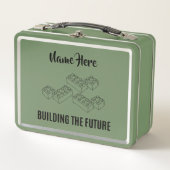 Personalized Lunchkins Building Bricks Lunch Box (Vorderseite)