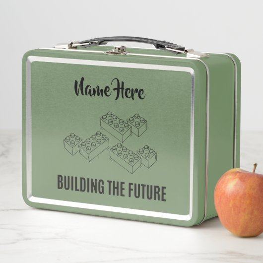 Personalized Lunchkins Building Bricks Lunch Box (Beispiel)